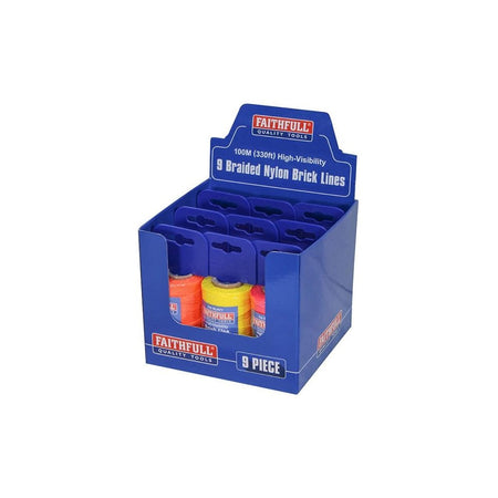 Faithfull Brick Line Replacement Dispenser Reel CDU, 9 Piece
