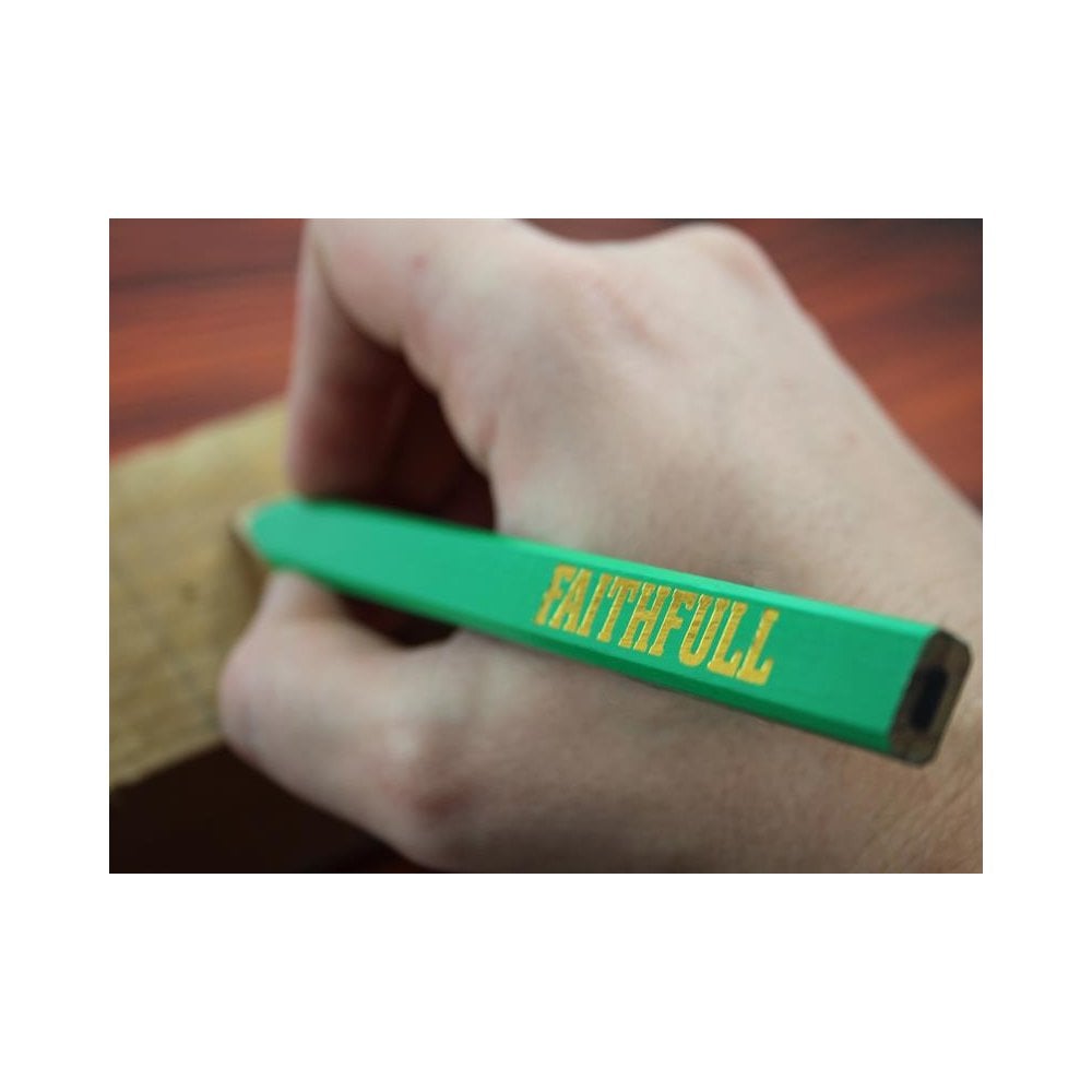 Faithfull FSC Carpenter's Pencils - Green / Hard (Pack 10)
