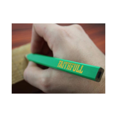 Faithfull FSC Carpenter's Pencils - Green / Hard (Pack 10)