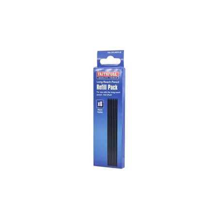 Faithfull Black Pencil Marking Refill Pack, 6 Piece