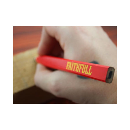 Faithfull FSC Carpenter's Pencils - Red / Medium (Pack 10)