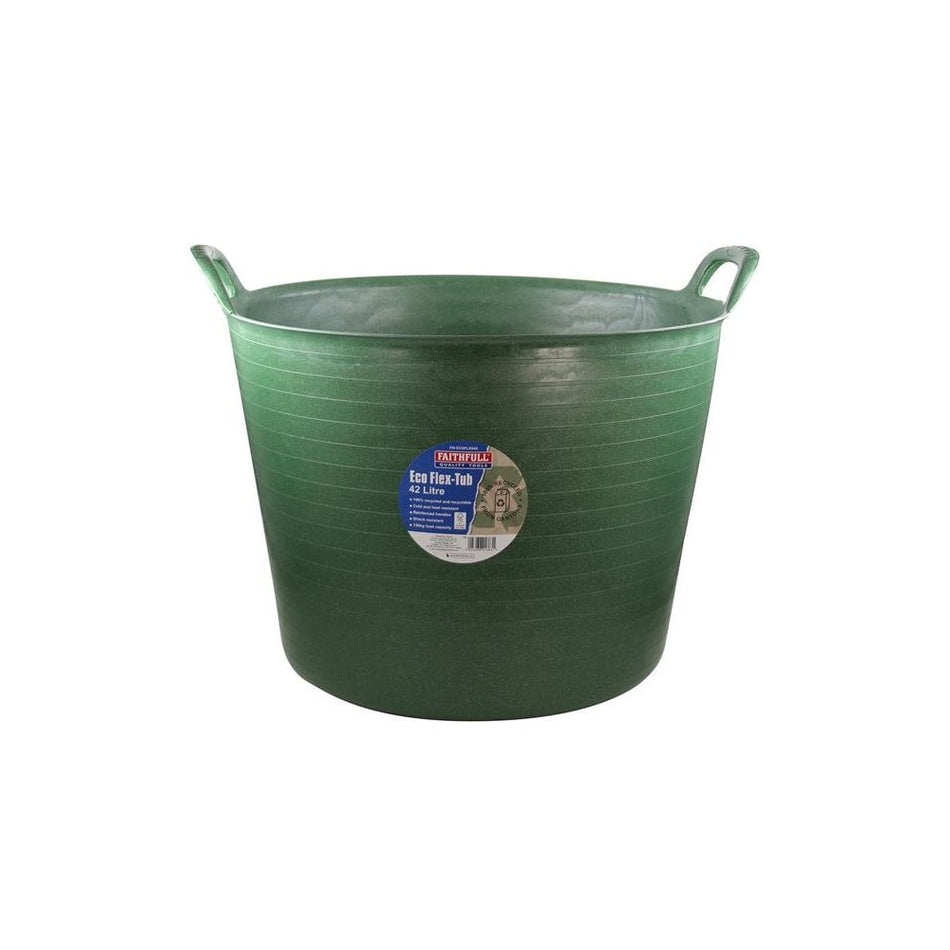Faithfull Eco Flex Tub 42 litre - Recycled Green