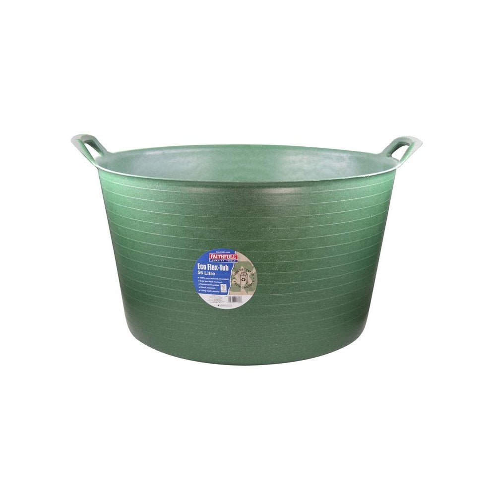 Faithfull Eco Flex Tub 56 litre - Recycled Green