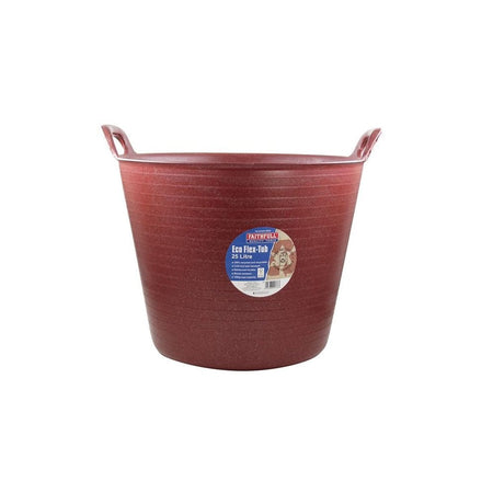 Faithfull Eco Flex Tub 25 litre - Recycled Red