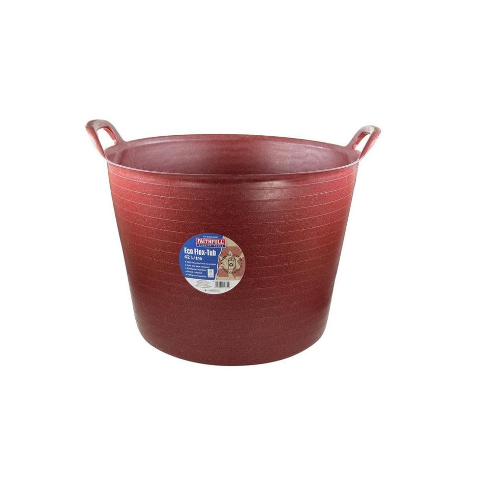 Faithfull Eco Flex Tub 42 litre - Recycled Red