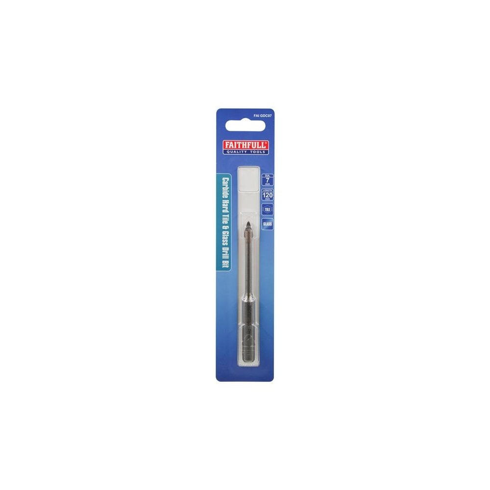 Faithfull Carbide Hard Tile & Glass Drill Bit 7mm