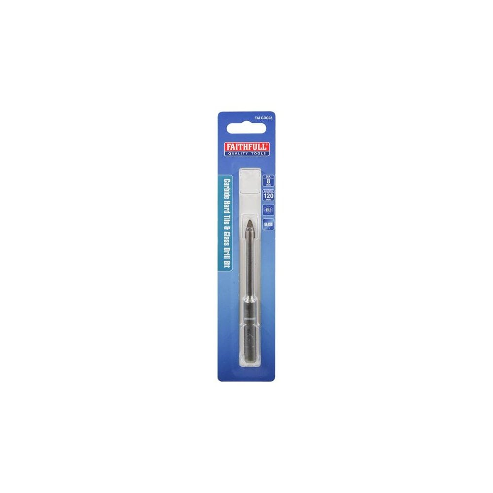 Faithfull Carbide Hard Tile & Glass Drill Bit 8mm
