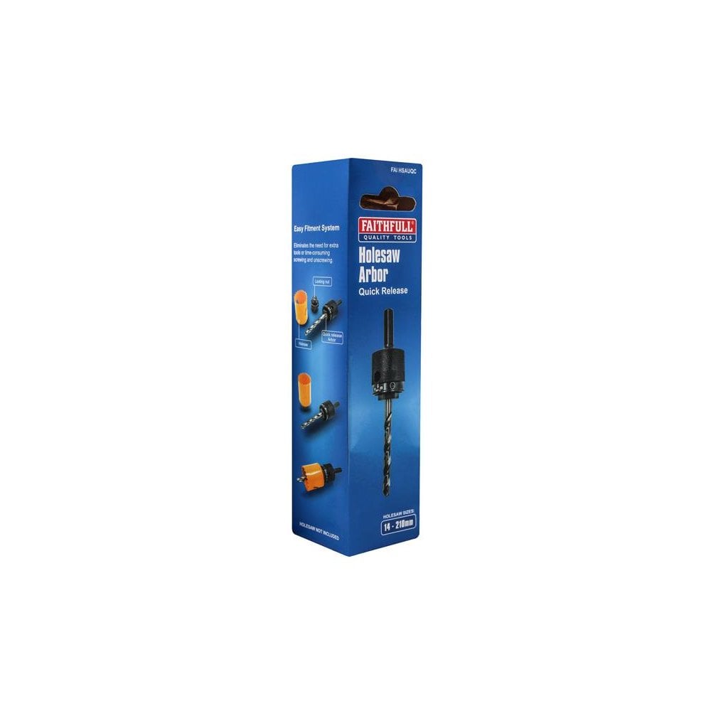 Faithfull Universal Quick Release Holesaw Arbor Set