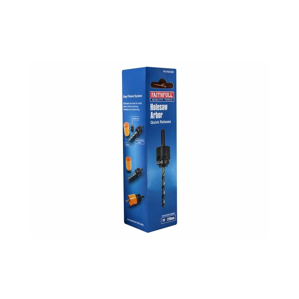 Faithfull Universal Quick Release Holesaw Arbor Set