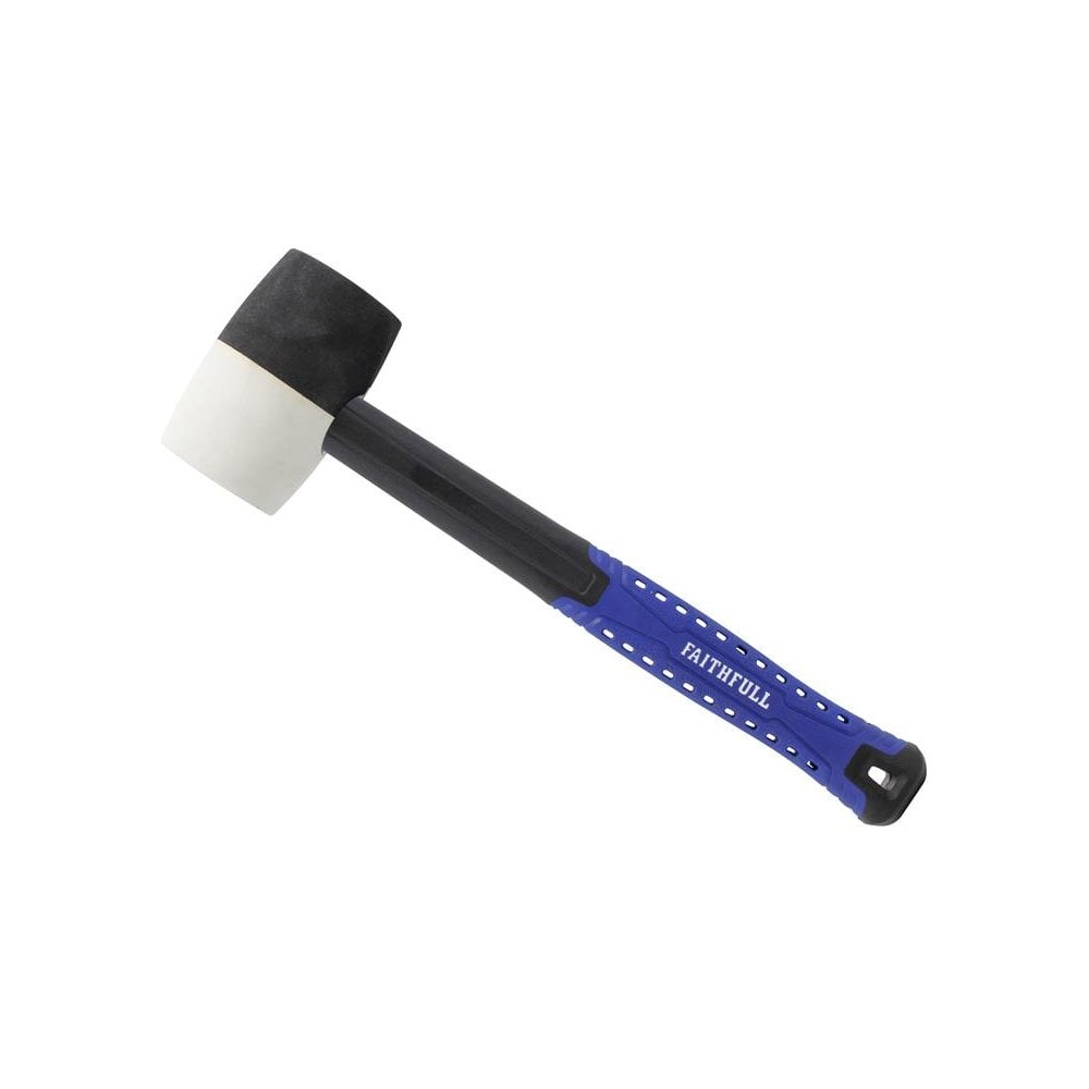 Faithfull Black & White Fibreglass Mallet 16oz