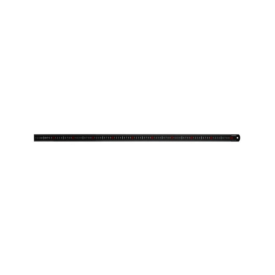 Faithfull Matt Black Stainless Steel Measuring Rule 1000mm