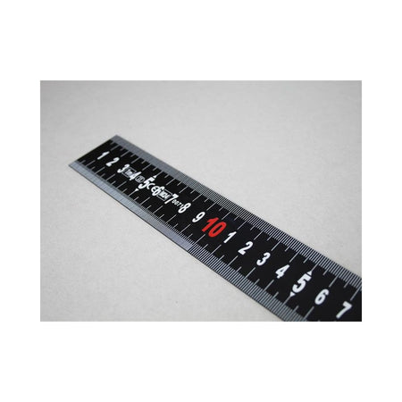 Faithfull Matt Black Stainless Steel Measuring Rule 1000mm