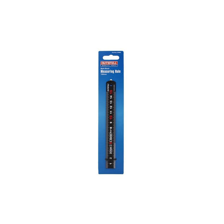 Faithfull Matt Black Stainless Steel Measuring Rule 150mm