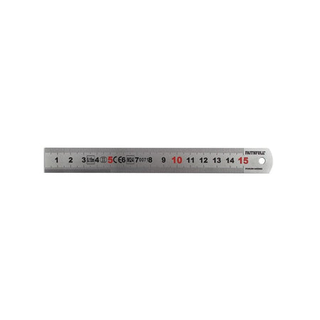 Faithfull Matt Silver Measuring Rule 150mm