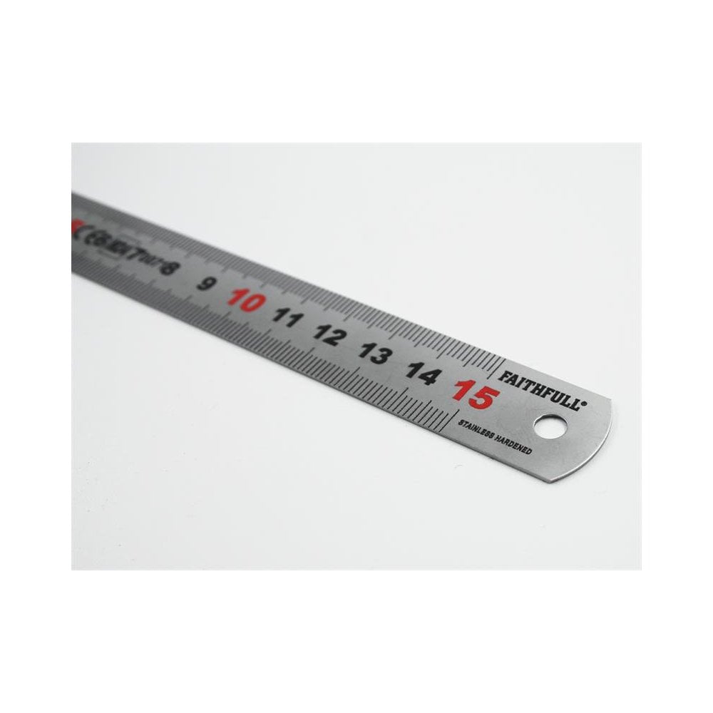 Faithfull Matt Silver Measuring Rule 150mm