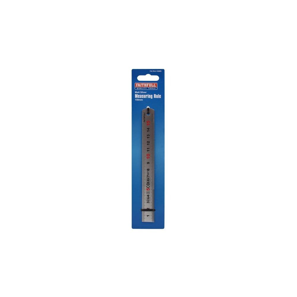 Faithfull Matt Silver Measuring Rule 150mm