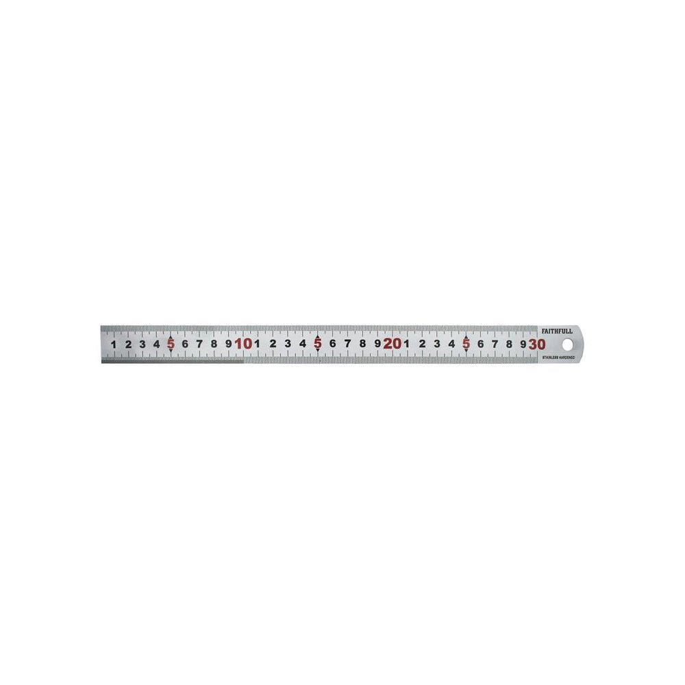 Faithfull Matt Silver Measuring Rule 300mm
