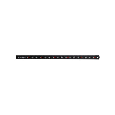 Faithfull Matt Black Stainless Steel Measuring Rule 600mm