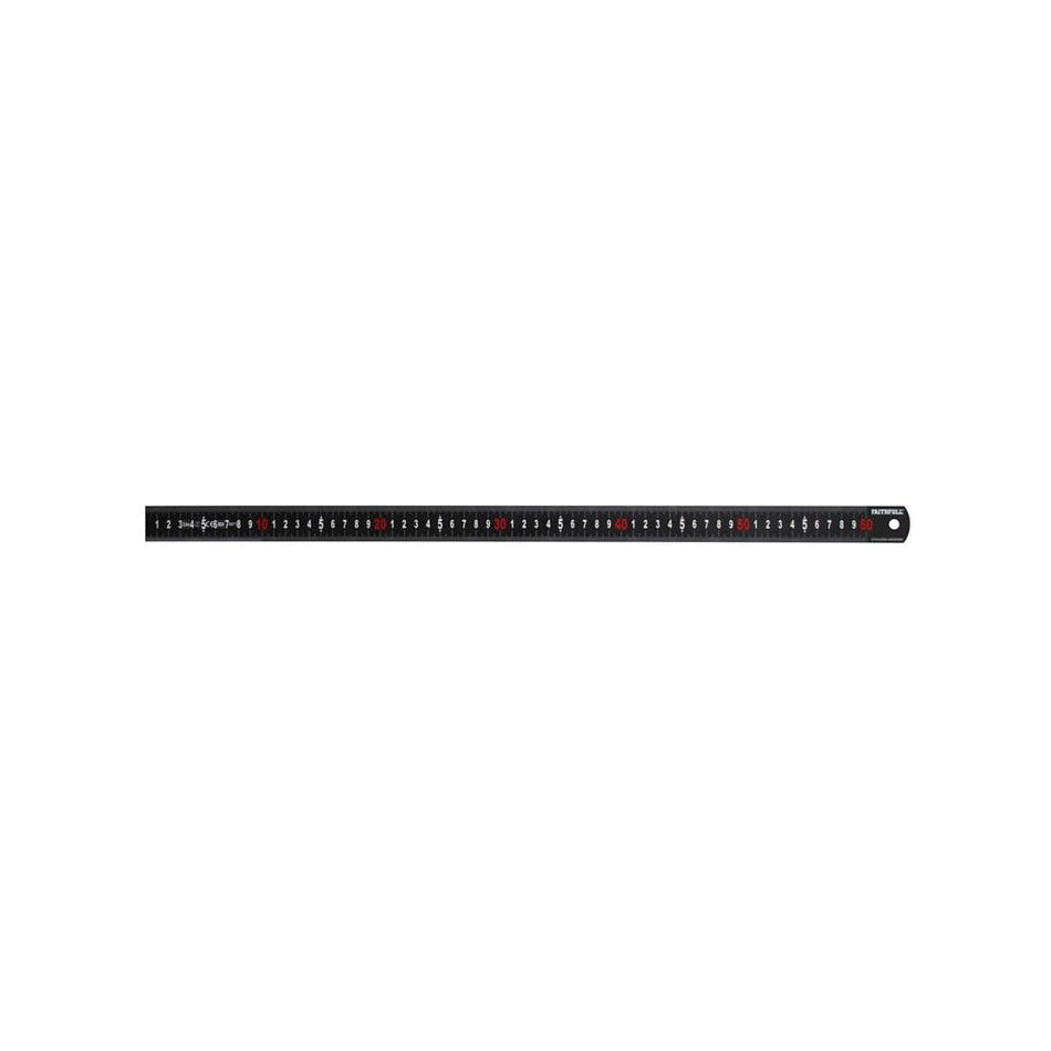 Faithfull Matt Black Stainless Steel Measuring Rule 600mm