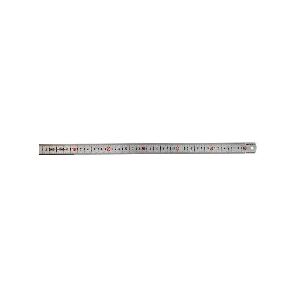 Faithfull Matt Silver Measuring Rule 600mm