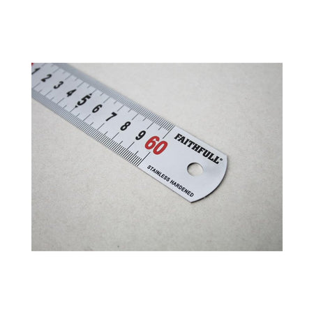 Faithfull Matt Silver Measuring Rule 600mm
