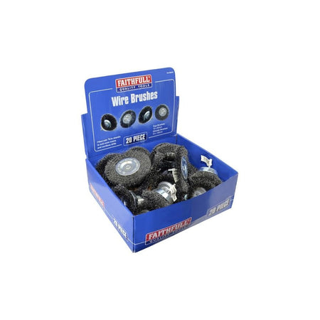 Faithfull Wire Brush Assortment 20 Piece