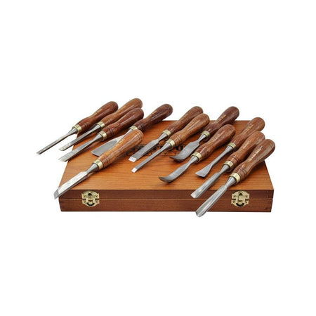 Faithfull Wood Carving Chisels Set in Case, 12 Piece