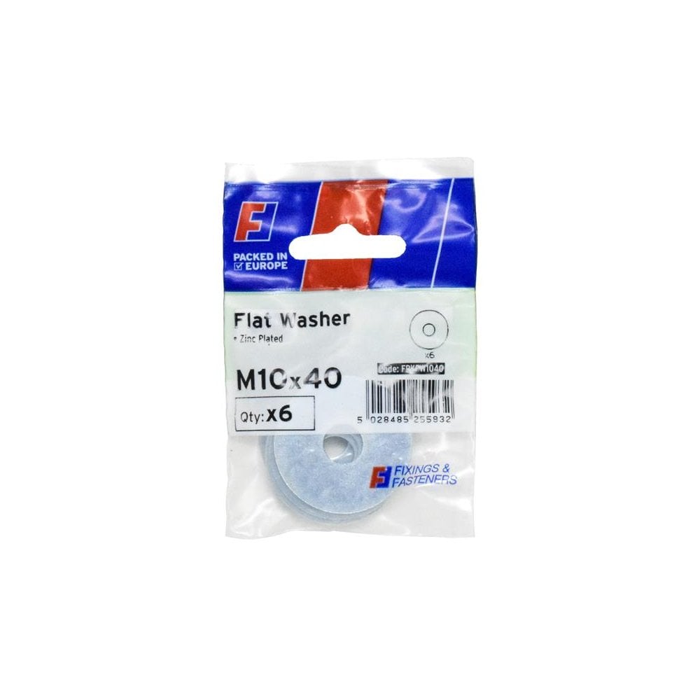 ForgeFix Flat Washers ZP M10 x 40mm ForgePack 6