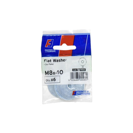 ForgeFix Flat Washers ZP M8 x 40mm ForgePack 6