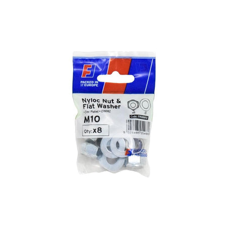 ForgeFix Nyloc Nut & Washer M10 ForgePack 8