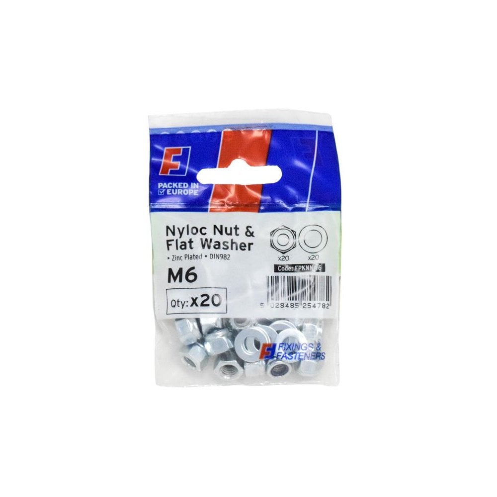 ForgeFix Nyloc Nut & Washer M6 ForgePack 20