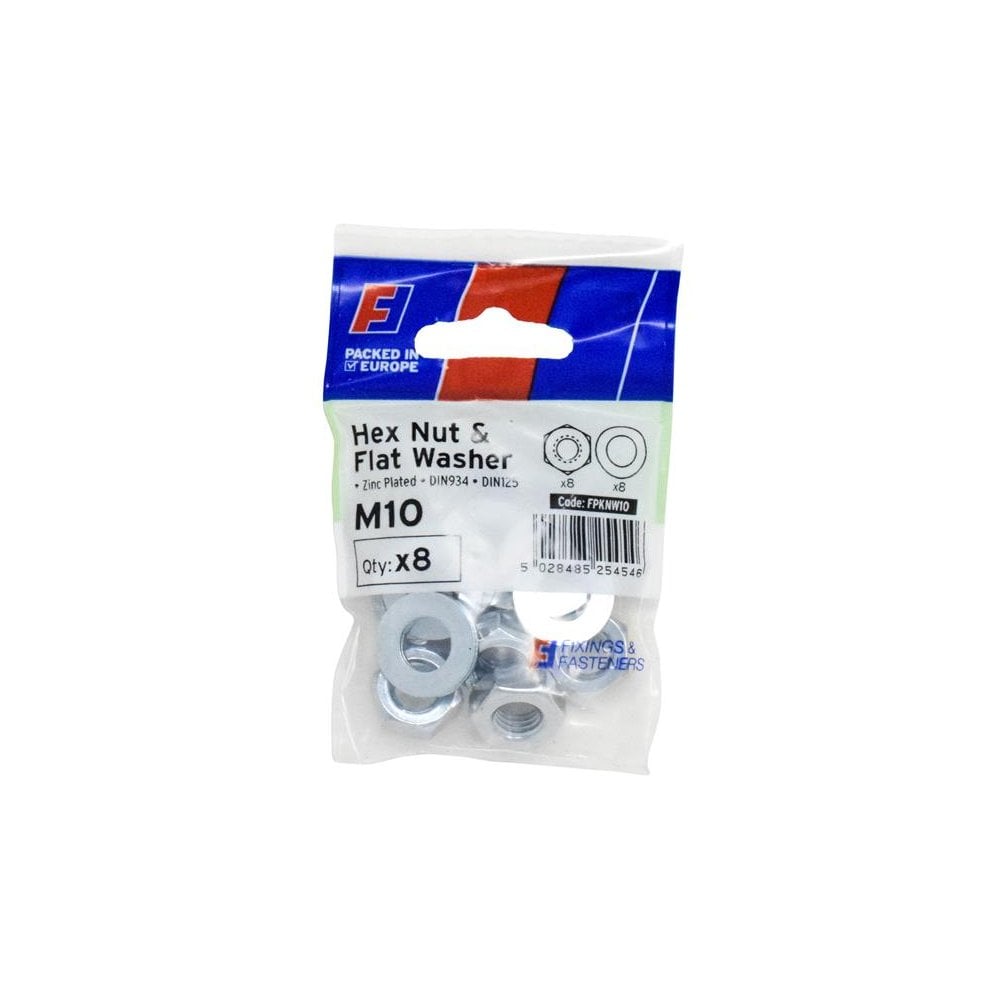 ForgeFix Nut & Washer M10 ForgePack 8