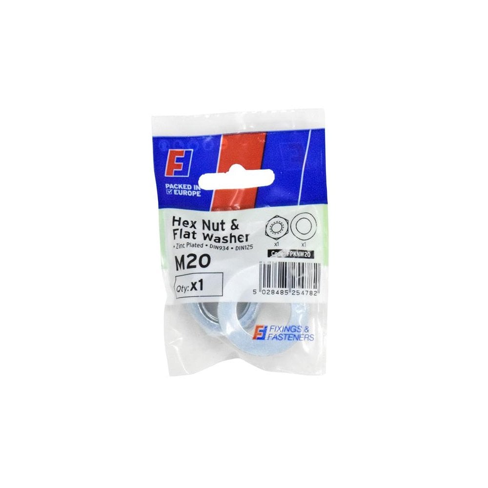 ForgeFix Nut & Washer M20 ForgePack 1