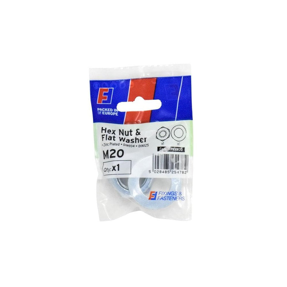 ForgeFix Nut & Washer M20 ForgePack 1