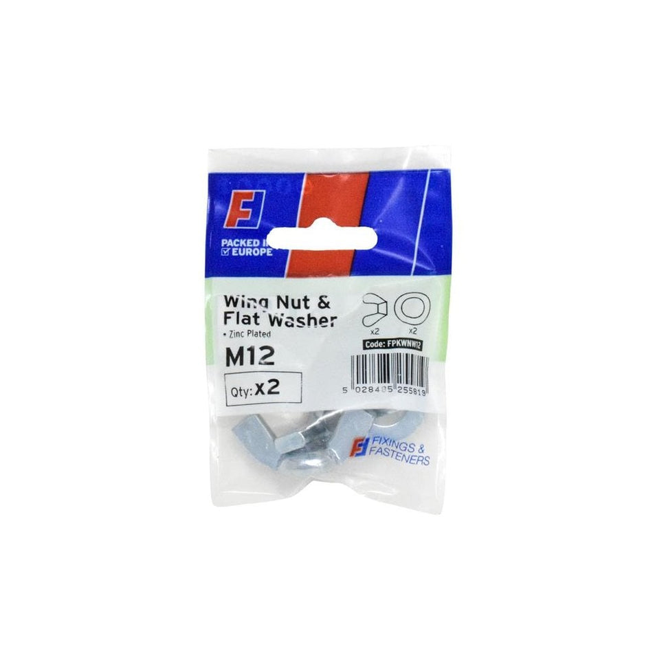 ForgeFix Wing Nut & Washer M12 ForgePack 2