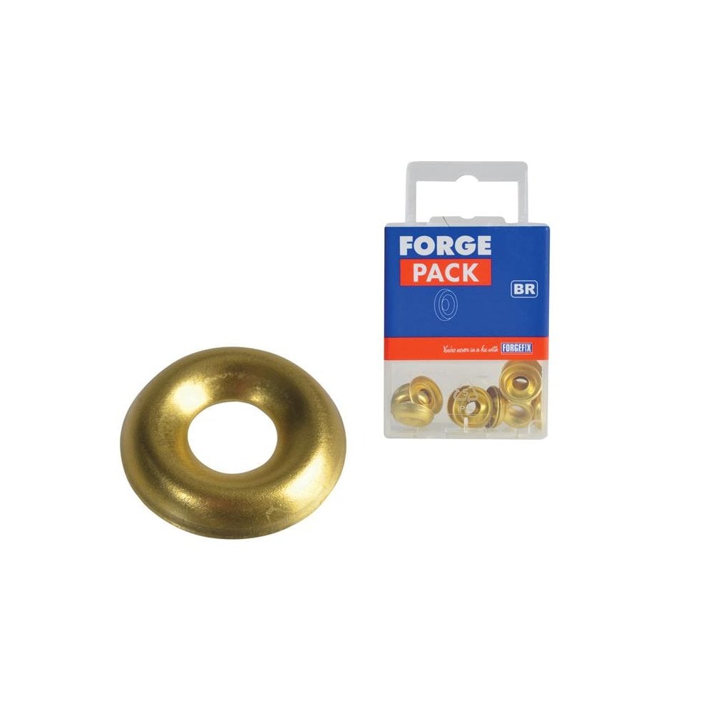ForgeFix Screw Cup Washer Brass No.8 ForgePack 20