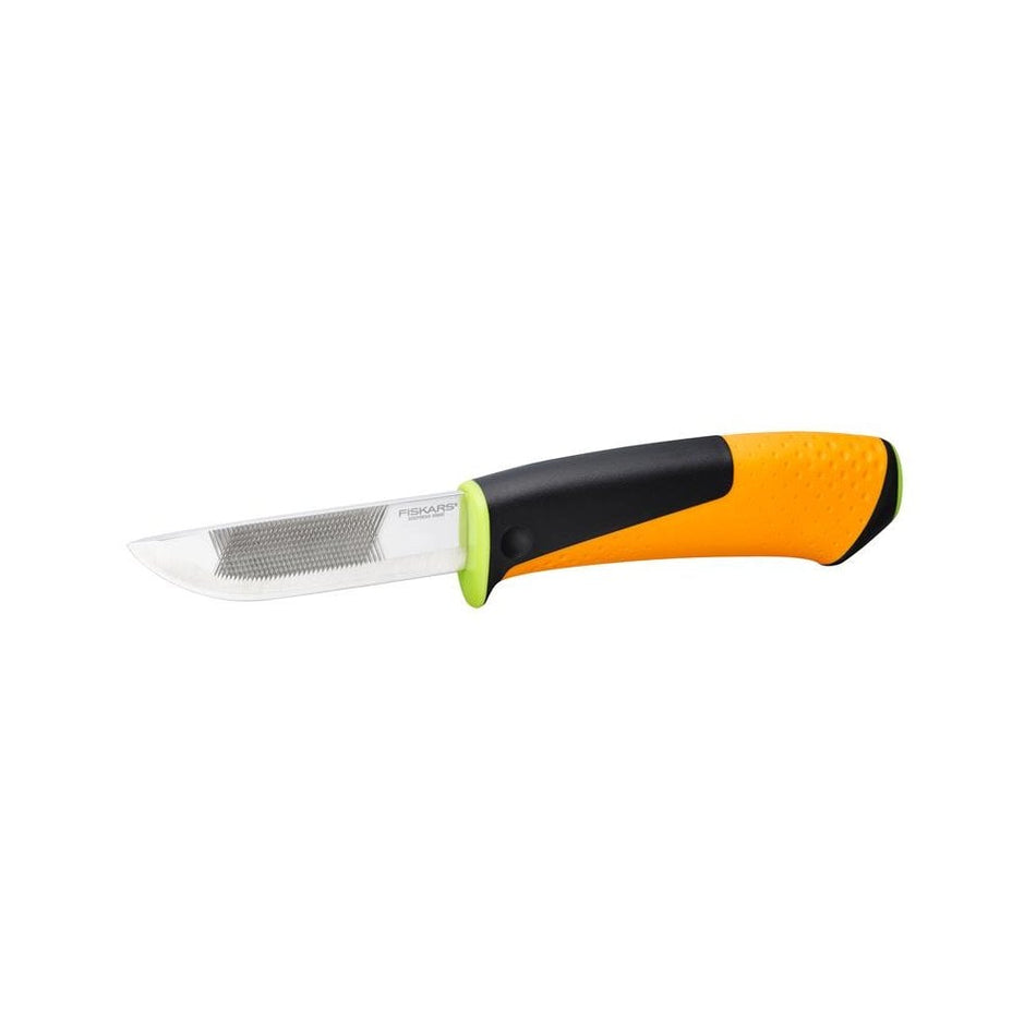 Fiskars Heavy-Duty Knife with Sharpener