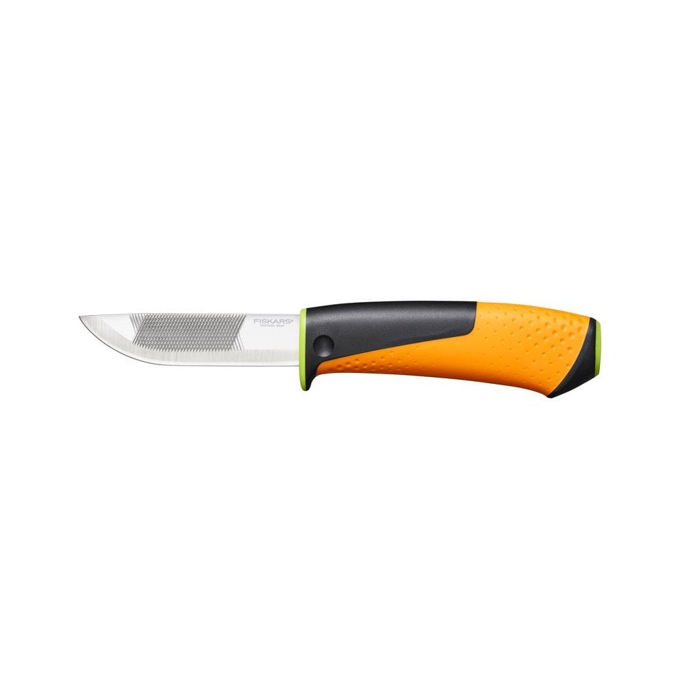 Fiskars Heavy-Duty Knife with Sharpener