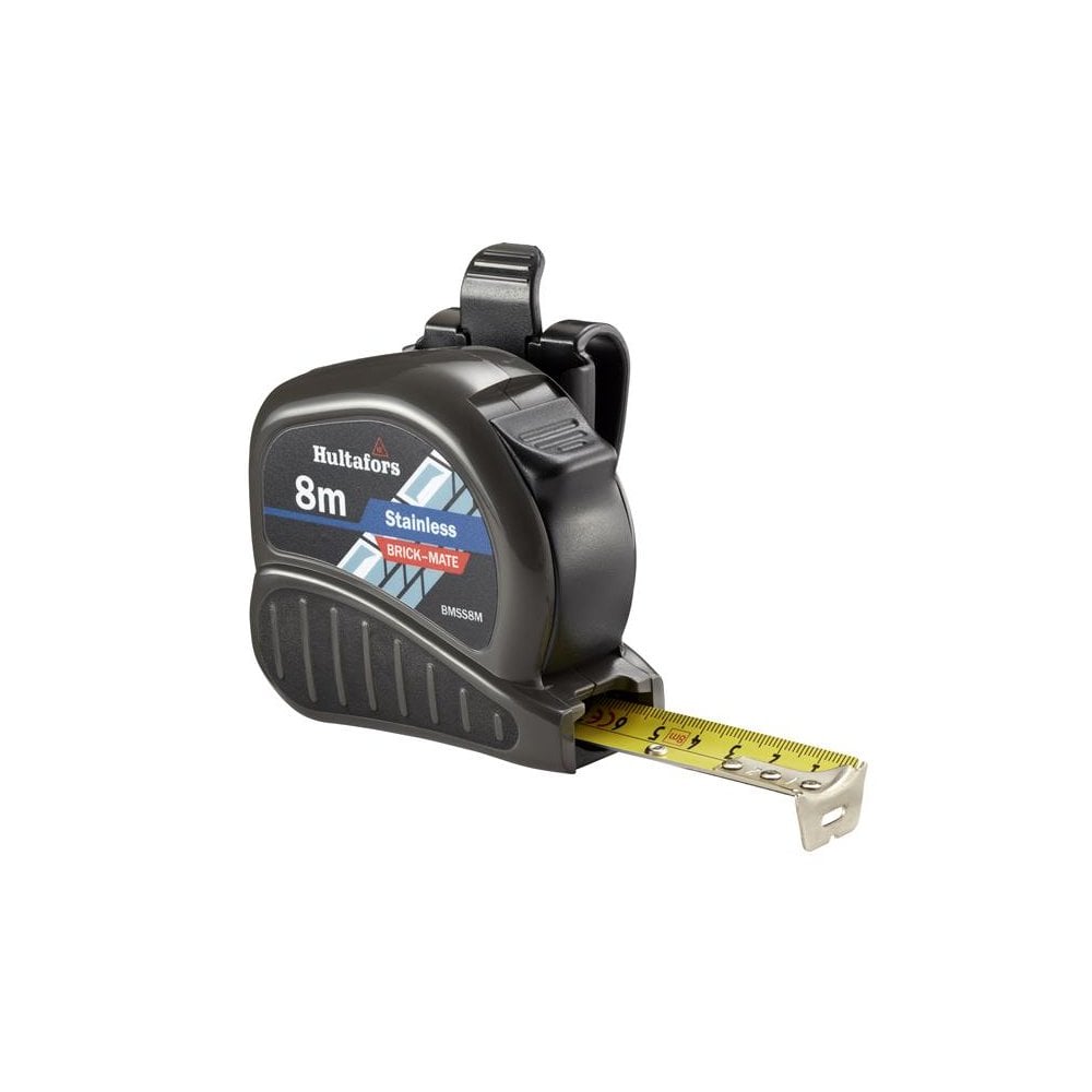 Hultafors BMSS8M Brick-Mate Stainless Steel Pocket Tape 8m (Metric only)