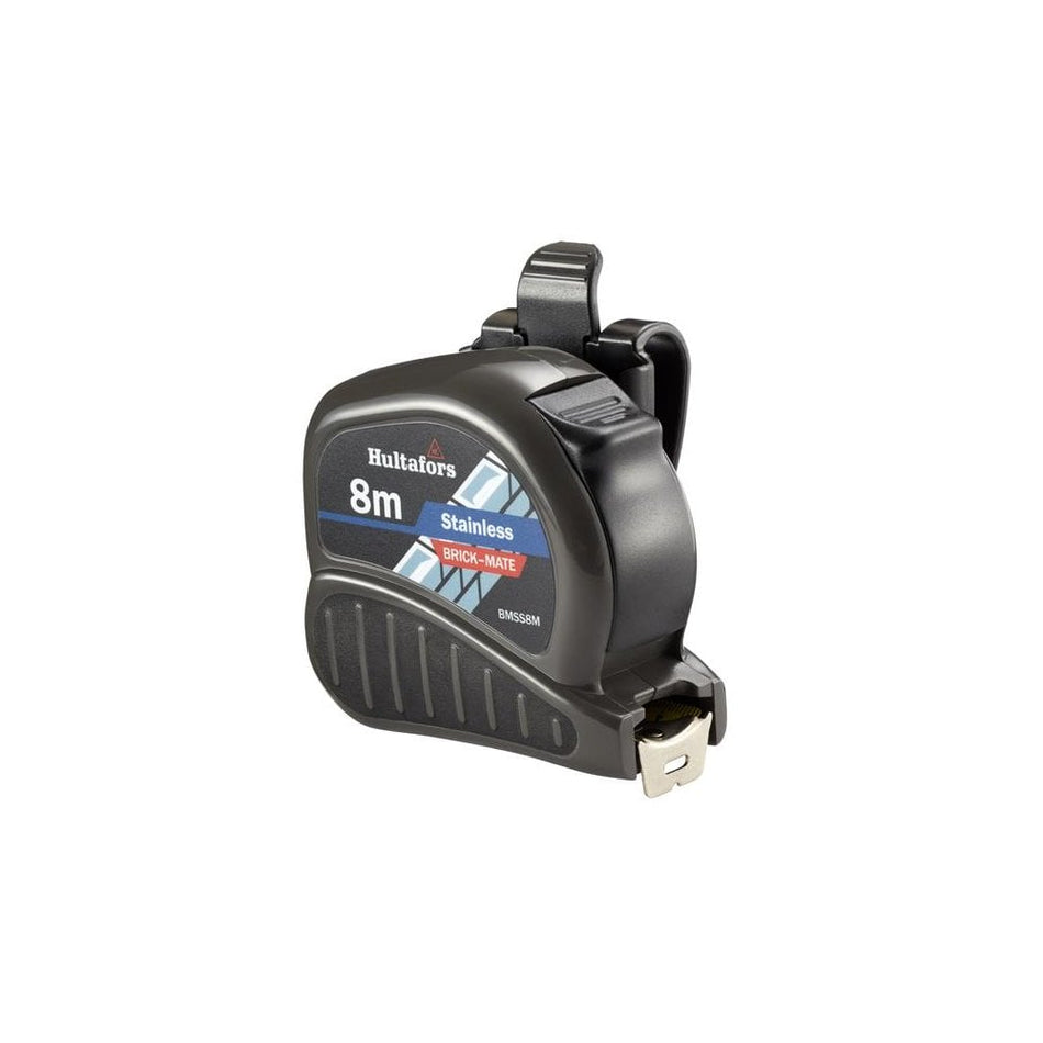 Hultafors BMSS8M Brick-Mate Stainless Steel Pocket Tape 8m (Metric only)