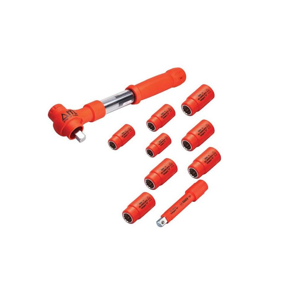 ITL Insulated Insulated 1/2in Drive Imperial Torque Wrench Kit, 10 Piece