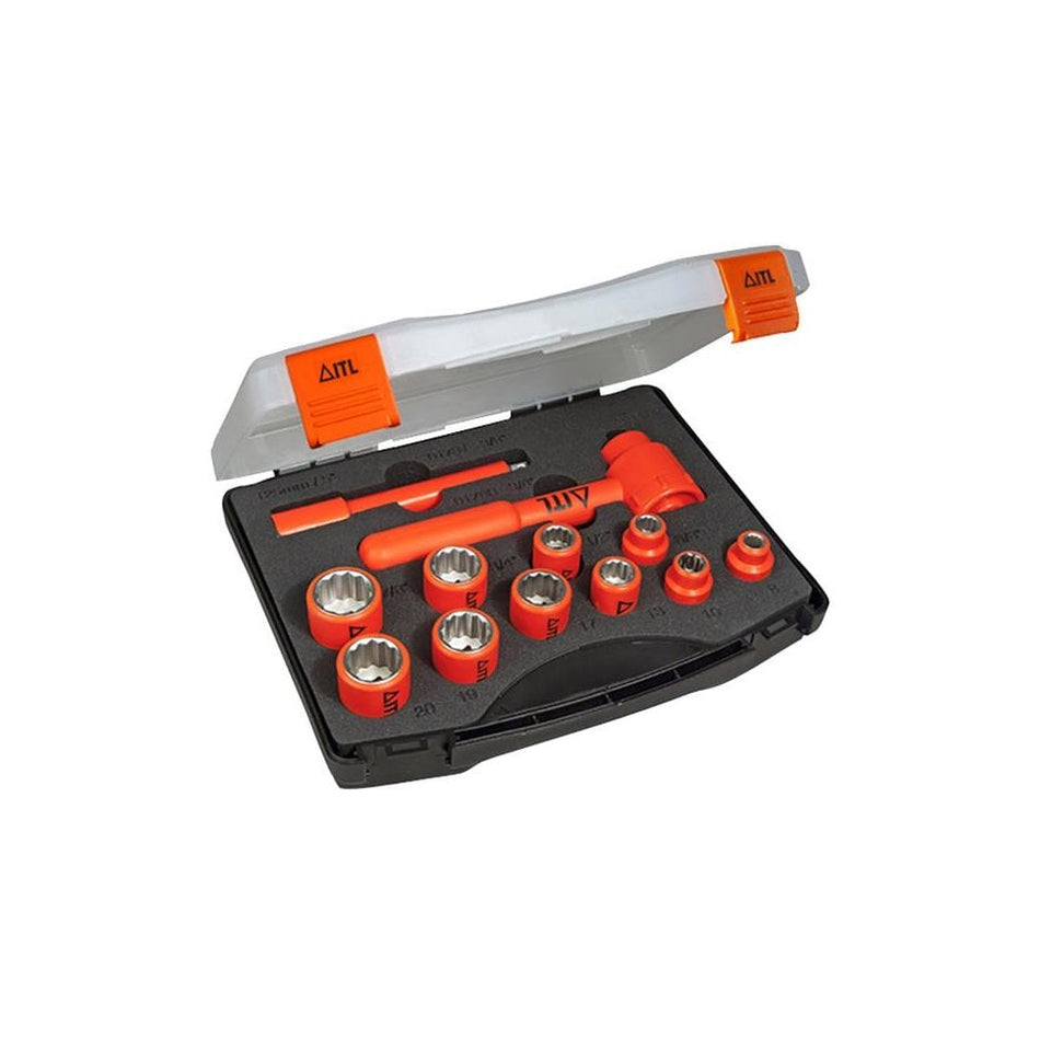 ITL Insulated Insulated 3/8in Drive Socket Set, 12 Piece