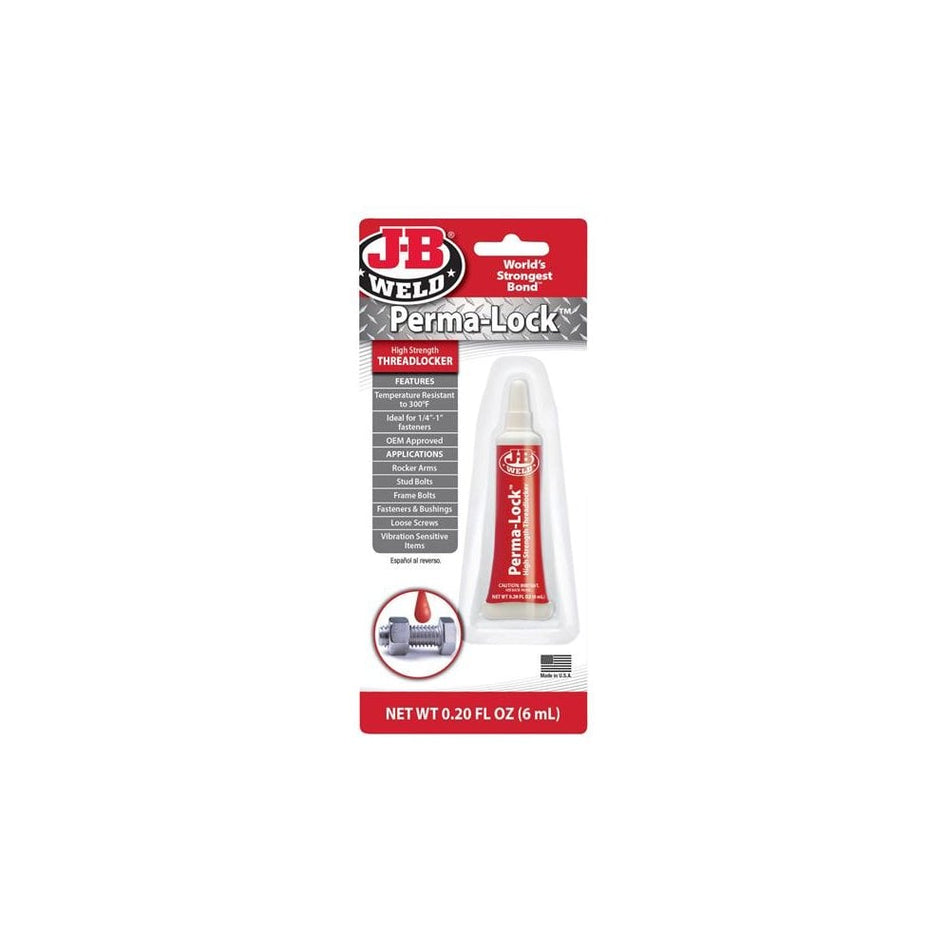 J-B Weld Perma-lock Red High High Strength Threadlocker 6ml