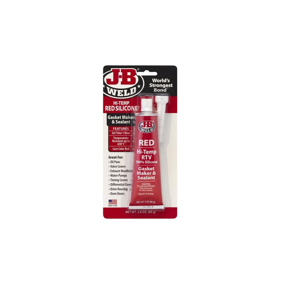 J-B Weld Hi-Temp Silicone Gasket Maker & Sealant Red 85g