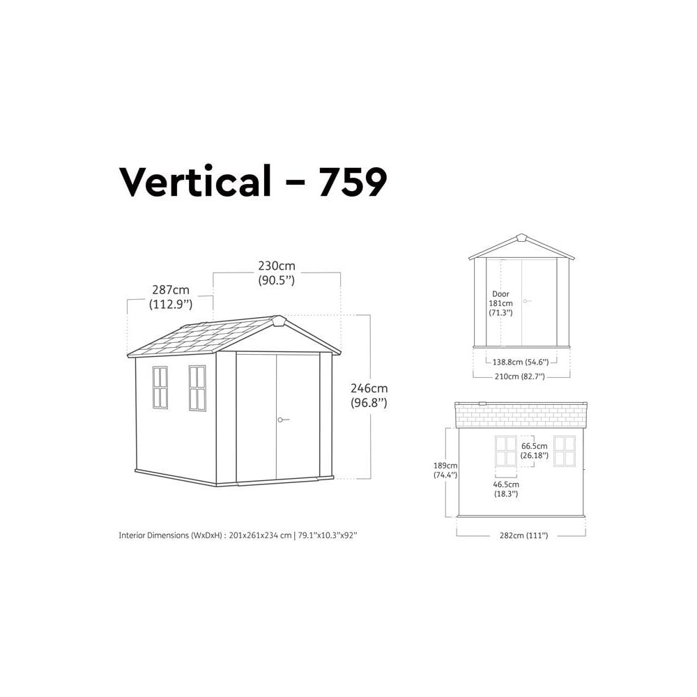 Keter Newton Plus Shed 7.5 x 9ft