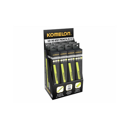 Komelon Carpenters Pencil and Sharpener Set, 10 Piece