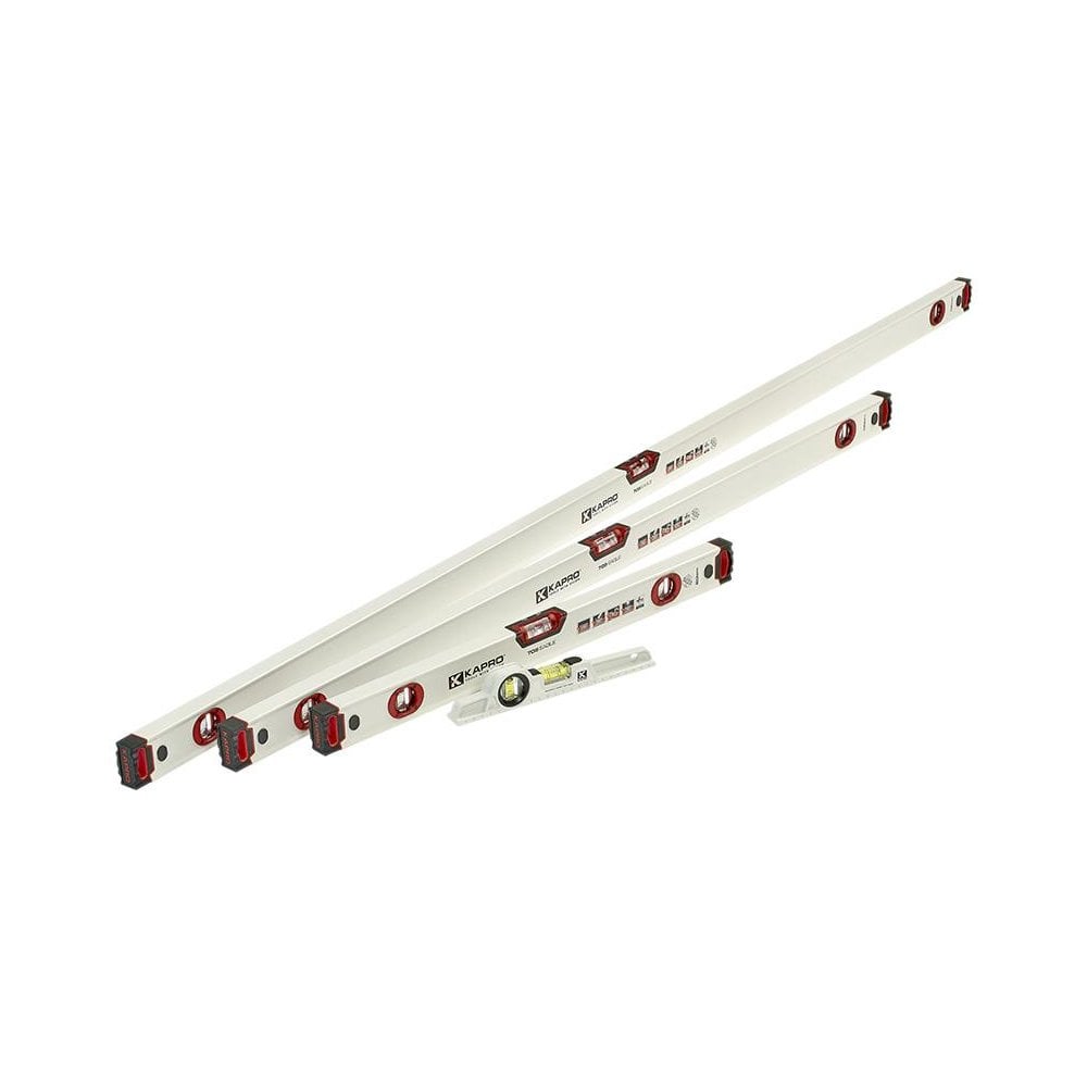 Kapro 705 Eagle Optivision Red Box Level Set, 4 Piece