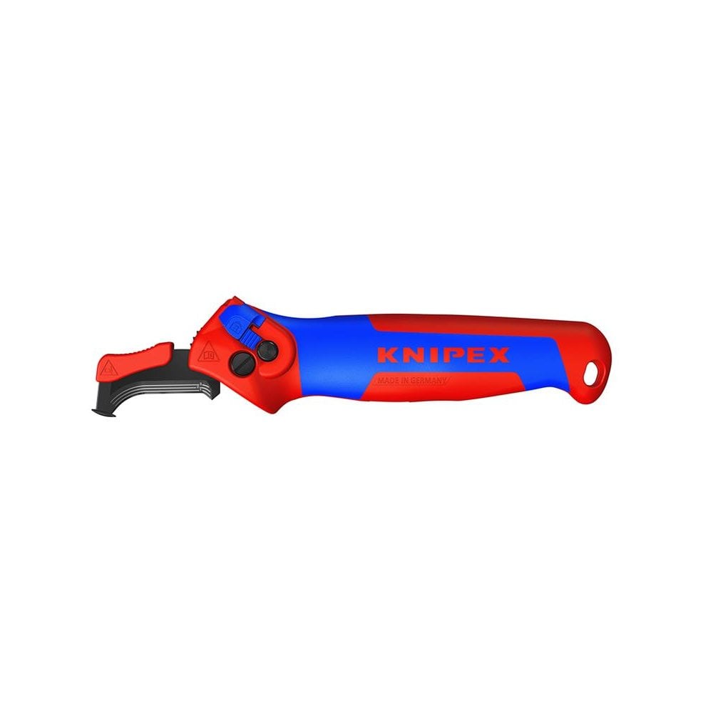 Knipex 16 50 145 SB Stripping Knife with Guide Shoe and Ratchet Function