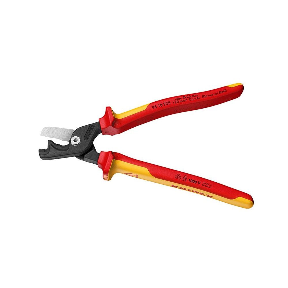 Knipex 95 18 225 VDE StepCut® XL Cable Shears 225mm