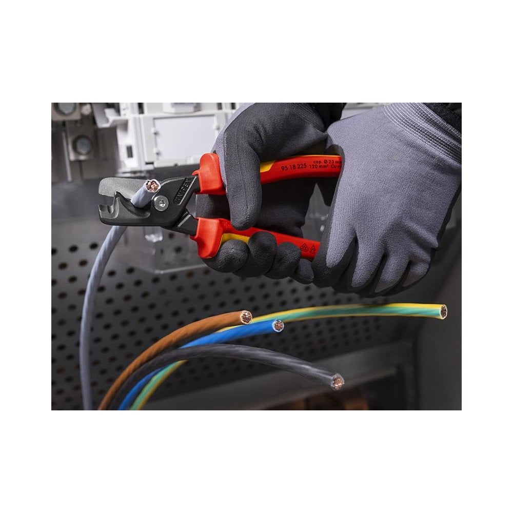 Knipex 95 18 225 VDE StepCut® XL Cable Shears 225mm